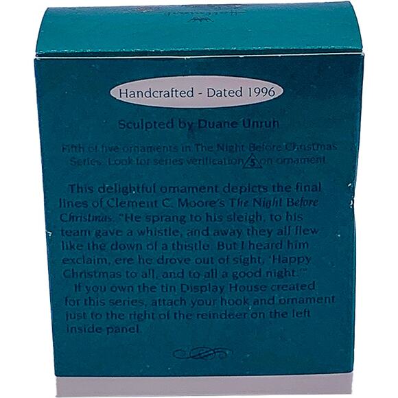 1996 Hallmark Keepsake Miniature Night Before Christmas Tree Ornament in Box - Picture 7 of 7